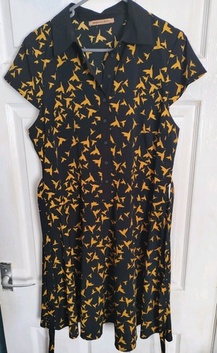 Ladies collared black dress - collared,
